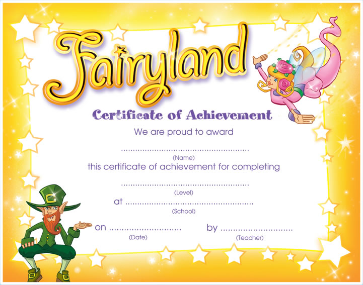 Fairyland Certificate Image