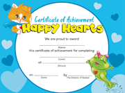 Image for the Happy Hearts certificate pdf